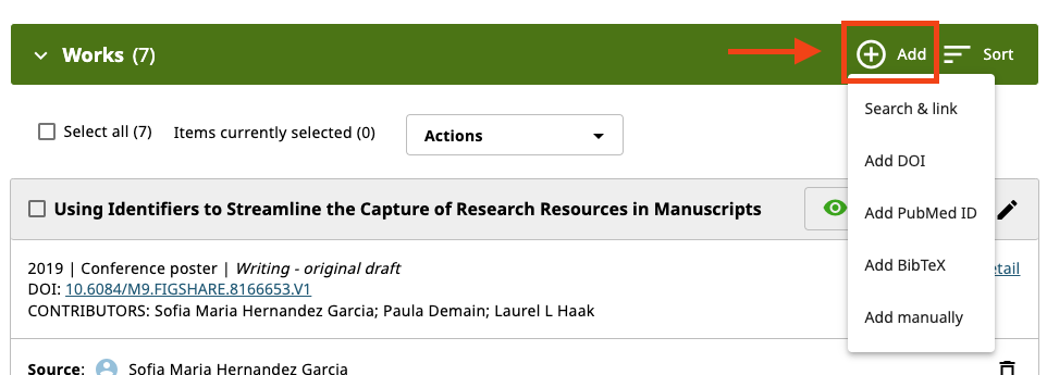 Add works to your ORCID record – ORCID