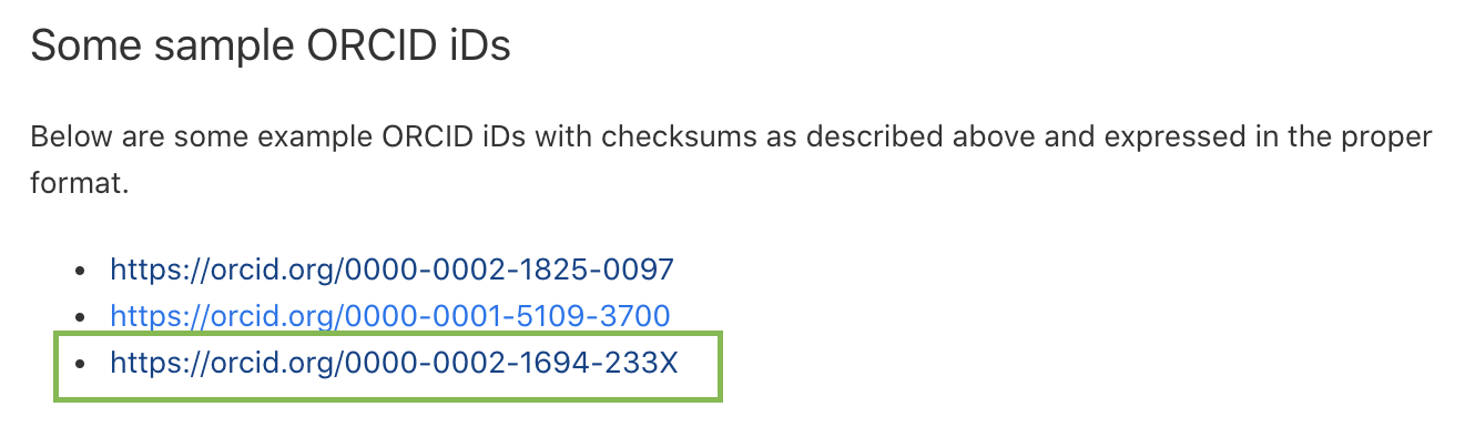 Checksums examples with an X