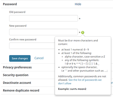 How Do I Update My Password If I Am Logged In Orcid